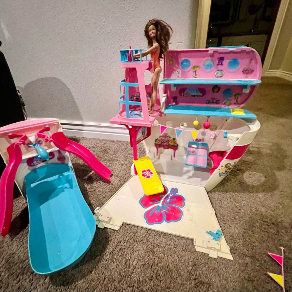Mattel Barbie Sister Cruise Ship Boat Yacht Doll Play Set
